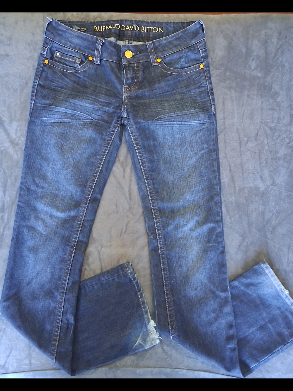 Buffalo David Bitton Women's Dark Blue Straight-Leg Jeans